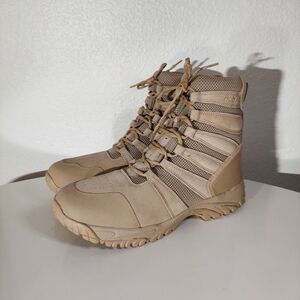 OTB Bushermaster Mesh Beige Suede Tactical Outdoor Combat Boots Men's Size 14